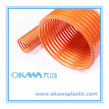 China Factory PVC Suction Hose with Orange Helix